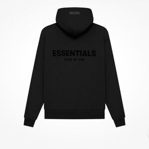 Essentials Fear of God Men's Oversized Black Stretch Limo Hoodie Sweatshirt